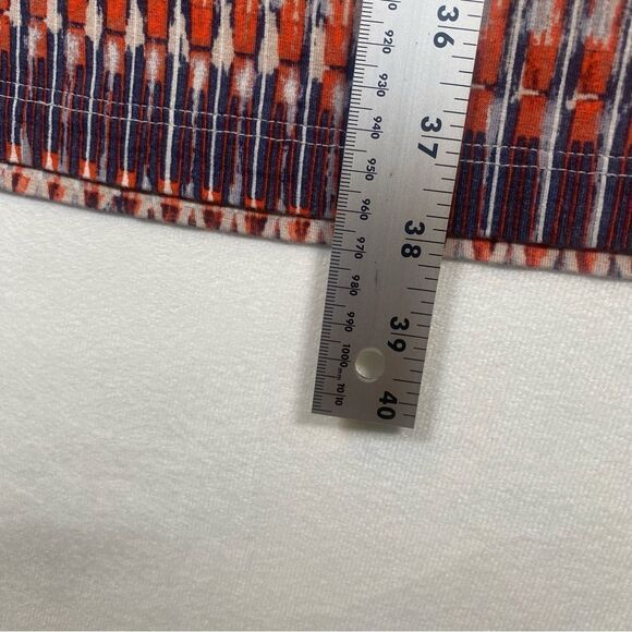 Lucy & Laurel Geo Design Orange, Cream and Blue Maxi Skirt Size Large - Picture 7 of 7